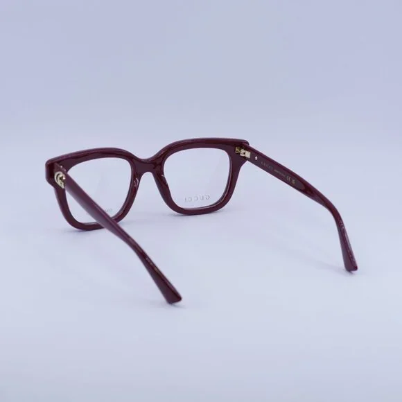 Gucci GG1831O 007 Eyeglasses Burgundy 51mm Square Frame